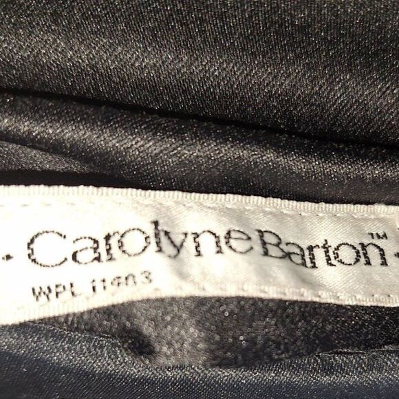 Carolyne Barton Beaded Evening Bag Cocktail Party Purse Artsy Black Gold Silver - Picture 4 of 7